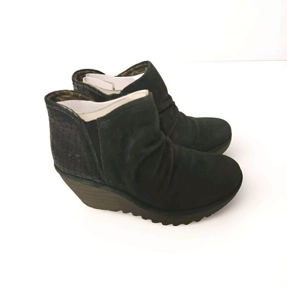 New! Fly London Yamy YAMY266FLY Womens Green Suede Ankle & Booties Boots 36 $110 - Picture 2 of 15